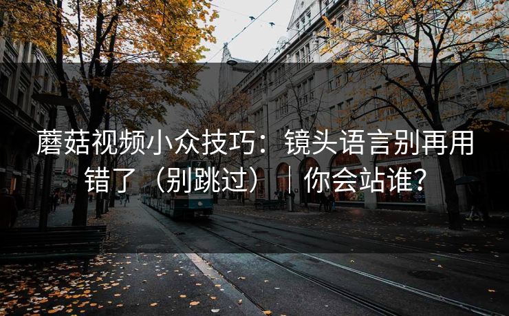 蘑菇视频小众技巧:镜头语言别再用错了(别跳过)|你会站谁? 第1张 蘑菇视频小众技巧:镜头语言别再用错了(别跳过)|你会站谁? 第1张