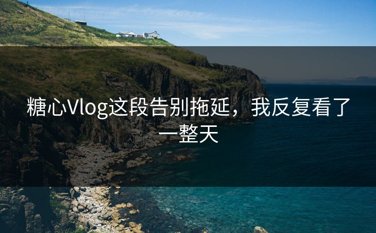 糖心Vlog这段告别拖延,我反复看了一整天 第1张 糖心Vlog这段告别拖延,我反复看了一整天 第1张
