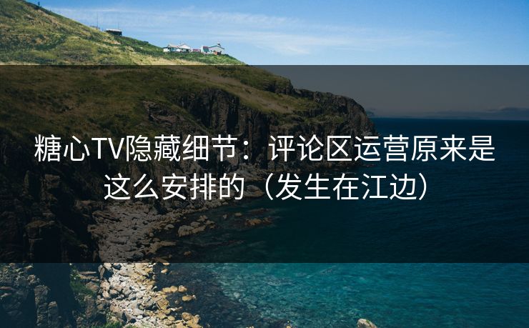 糖心TV隐藏细节：评论区运营原来是这么安排的（发生在江边）  第1张